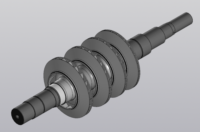 Compressor rotor 3D model